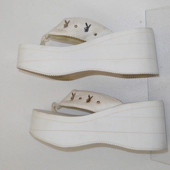 playboy platform flip flops